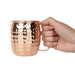 Olympia Barware Hammered Stainless Steel Copper Coated Mug 440ml Olympia