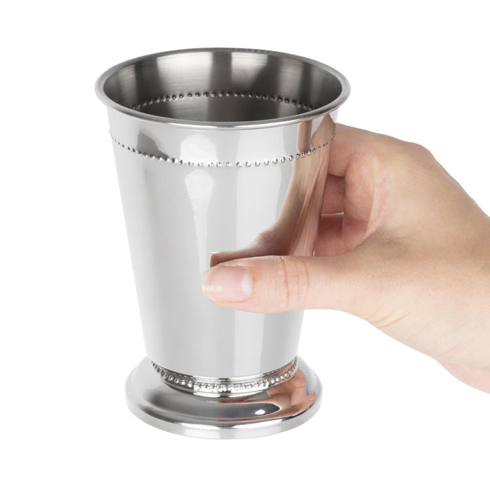 Olympia Barware Beaded Julep Cup Stainless Steel 370ml Olympia