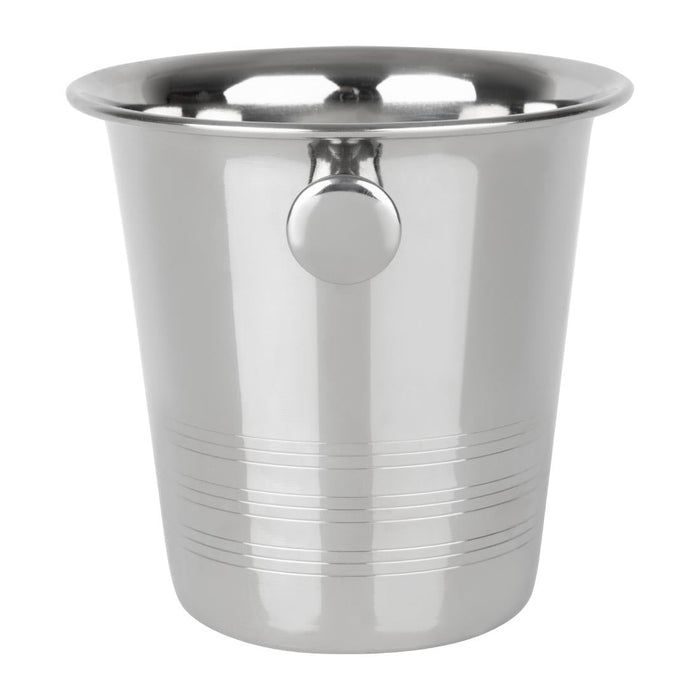 Olympia Ice Bucket with Handles and Etch Detail Stainless Steel 1050ml Olympia