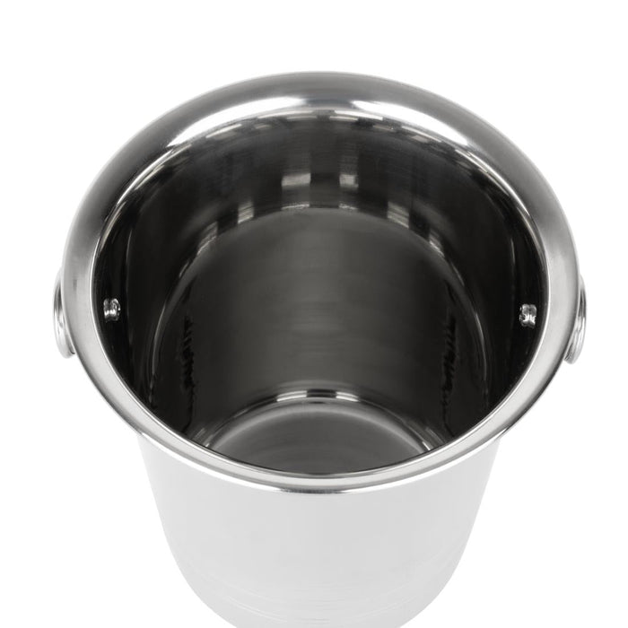 Olympia Ice Bucket with Handles and Etch Detail Stainless Steel 1050ml Olympia
