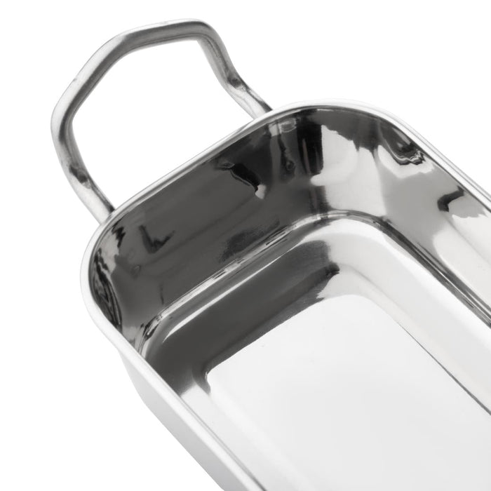 Olympia Table Presentation Rectangular Dish Stainless Steel 140x90mm Olympia