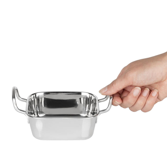 Olympia Table Presentation Square Dish Stainless Steel 115x115mm Olympia