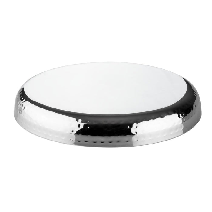 Olympia Hammered Stainless Steel Round Tray 260x35mm Olympia