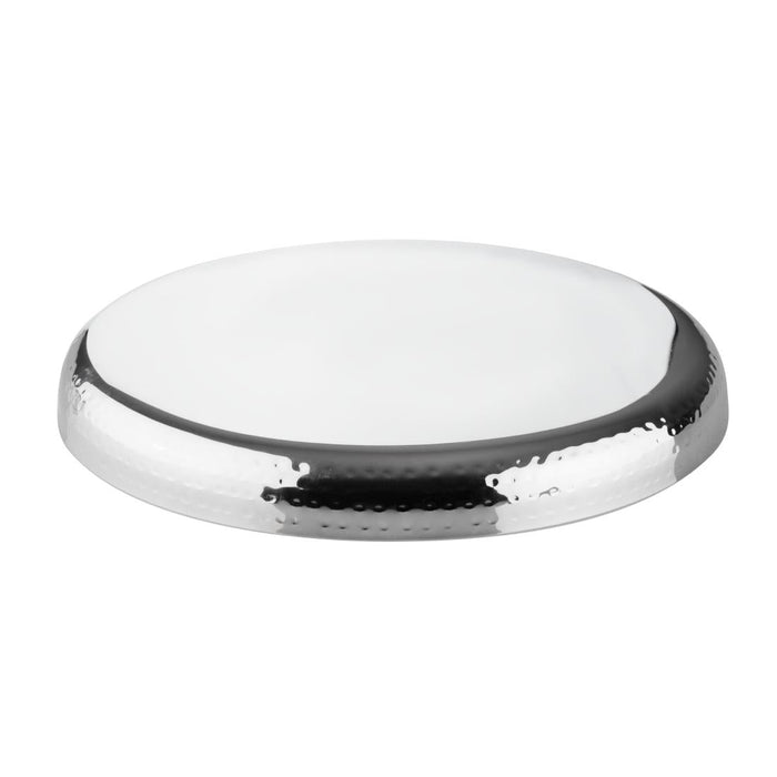 Olympia Hammered Stainless Steel Round Tray 320x35mm Olympia