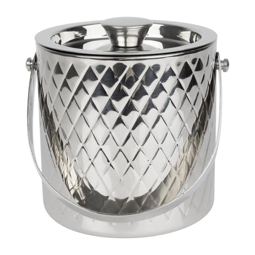 Olympia Geo Double Wall Ice Bucket Stainless Steel 1950ml Olympia