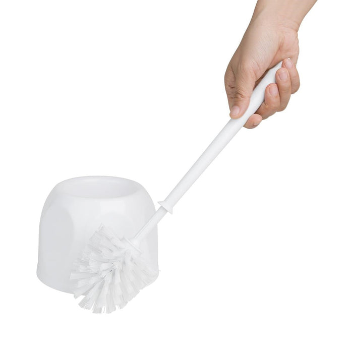 Nisbets Essentials Round Toilet Brush & Holder - White Nisbets Essentials
