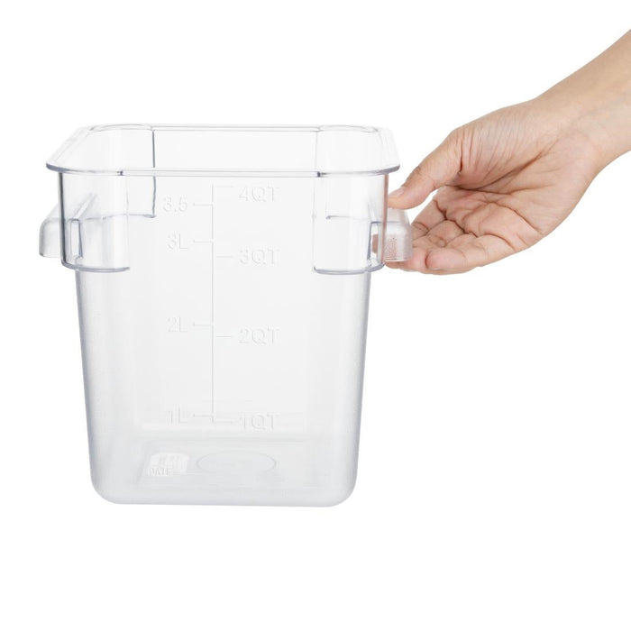 Hygiplas Polycarbonate Square Storage Container 3.5Ltr Vogue