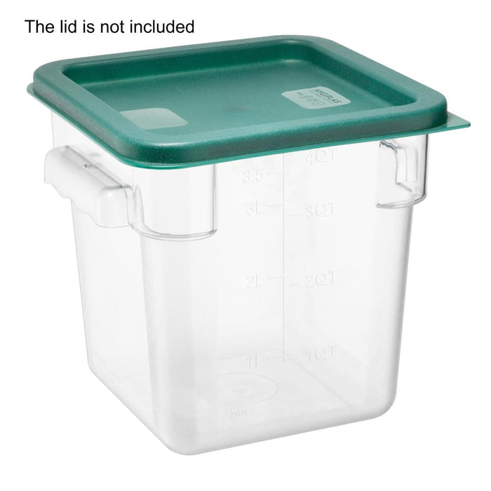 Hygiplas Polycarbonate Square Storage Container 3.5Ltr Vogue