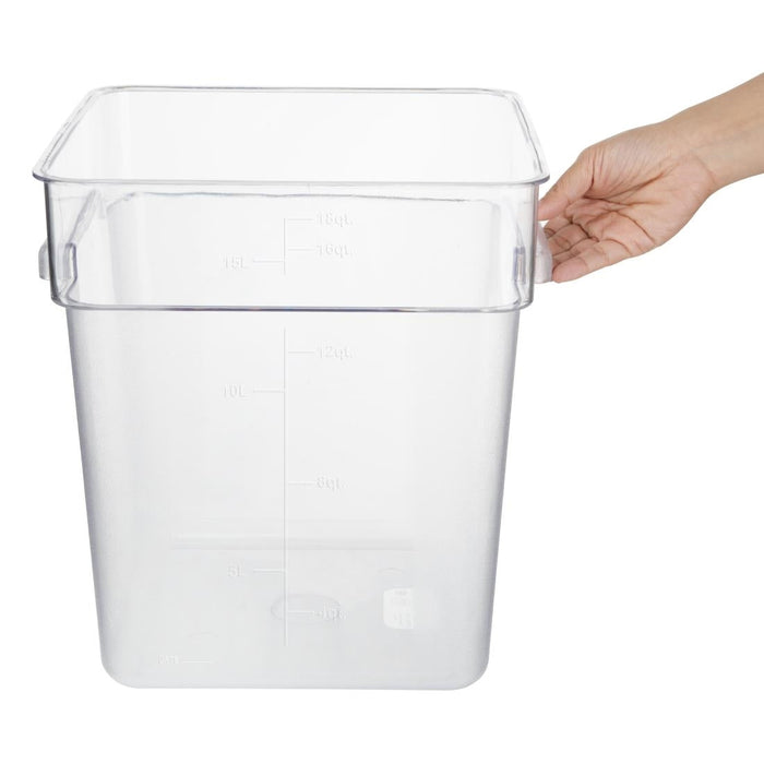 Hygiplas Polycarbonate Square Storage Container 15Ltr Vogue