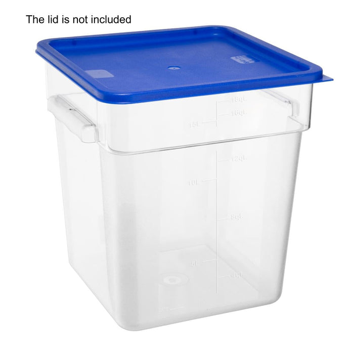Hygiplas Polycarbonate Square Storage Container 15Ltr Vogue