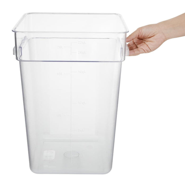 Hygiplas Polycarbonate Square Storage Container 20Ltr Vogue