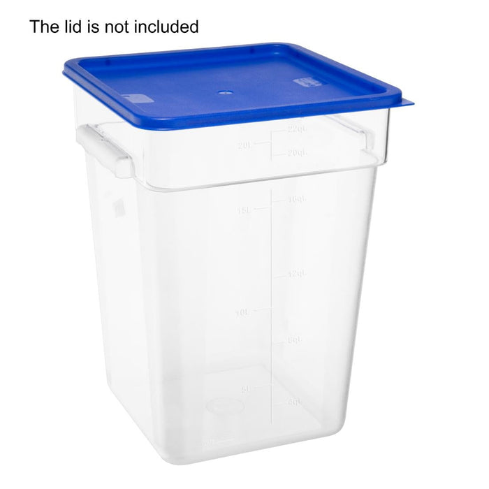 Hygiplas Polycarbonate Square Storage Container 20Ltr Vogue