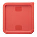 Hygiplas Square Food Storage Container Lid Red Large Vogue