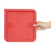 Hygiplas Square Food Storage Container Lid Red Large Vogue