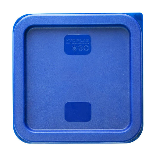 Hygiplas Square Food Storage Container Lid Blue Small Vogue