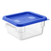 Hygiplas Square Food Storage Container Lid Blue Small Vogue