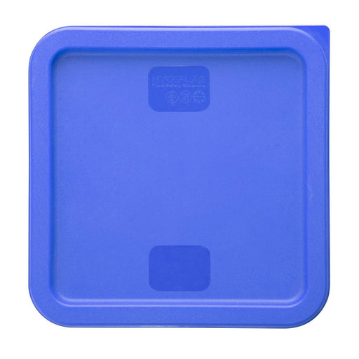 Hygiplas Square Food Storage Container Lid Blue Medium Vogue