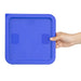 Hygiplas Square Food Storage Container Lid Blue Medium Vogue