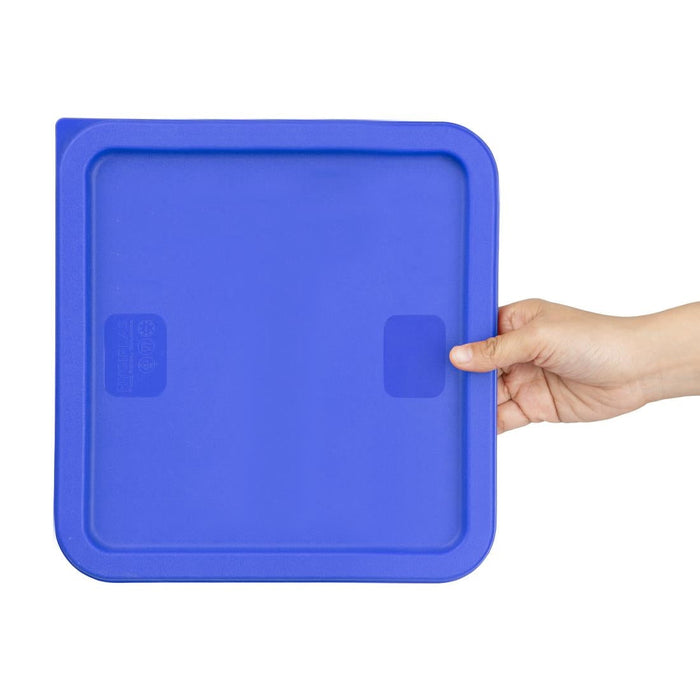Hygiplas Square Food Storage Container Lid Blue Large Vogue