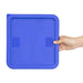 Hygiplas Square Food Storage Container Lid Blue Large Vogue