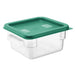 Hygiplas Square Food Storage Container Lid Green Small Vogue