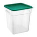 Hygiplas Square Food Storage Container Lid Green Large Vogue