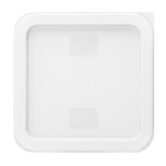 Hygiplas Square Food Storage Container Lid White Small Vogue