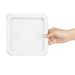Hygiplas Square Food Storage Container Lid White Small Vogue