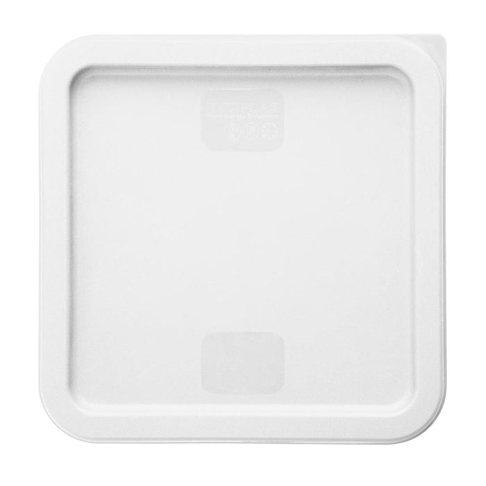 Hygiplas Square Food Storage Container Lid White Medium Vogue