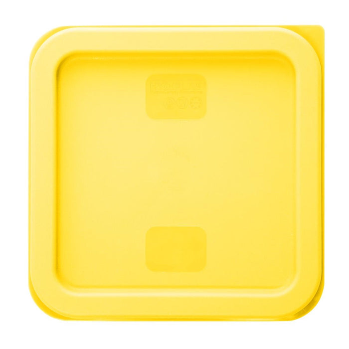Hygiplas Square Food Storage Container Lid Yellow Small Vogue