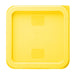 Hygiplas Square Food Storage Container Lid Yellow Small Vogue