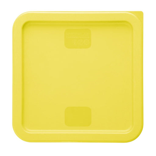 Hygiplas Square Food Storage Container Lid Yellow Large Vogue