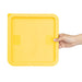 Hygiplas Square Food Storage Container Lid Yellow Large Vogue
