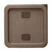 Hygiplas Square Food Storage Container Lid Brown Small Vogue