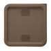 Hygiplas Square Food Storage Container Lid Brown Medium Vogue