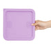 Hygiplas Square Food Storage Container Lid Purple Medium Vogue
