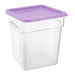 Hygiplas Square Food Storage Container Lid Purple Large Vogue