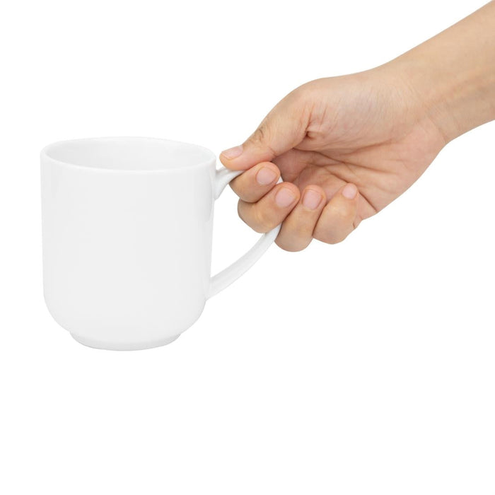 Olympia Whiteware Large Rounded Mugs 410ml (6 Pack) Olympia
