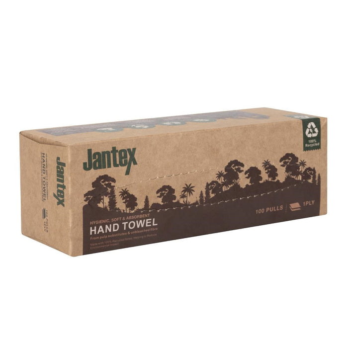 Jantex Green 100% Recycled Hand Towel 1ply 3600 sheets Jantex