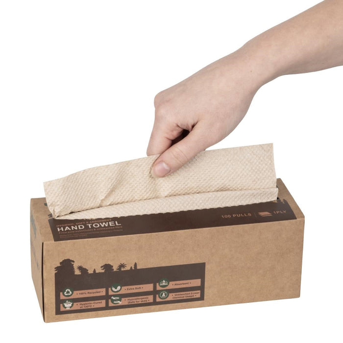 Jantex Green 100% Recycled Hand Towel 1ply 3600 sheets Jantex
