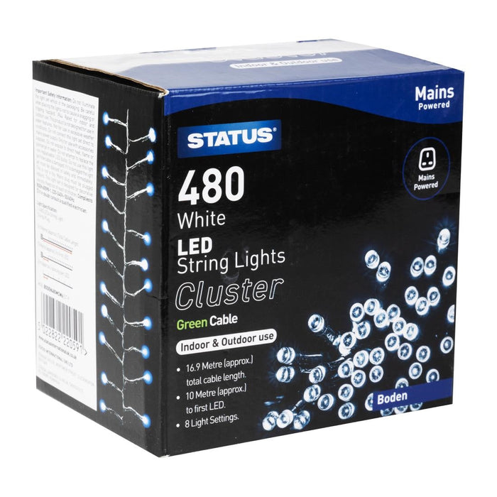 Status Boden 480 Cool White LED Indoor/Outdoor String Lights Status