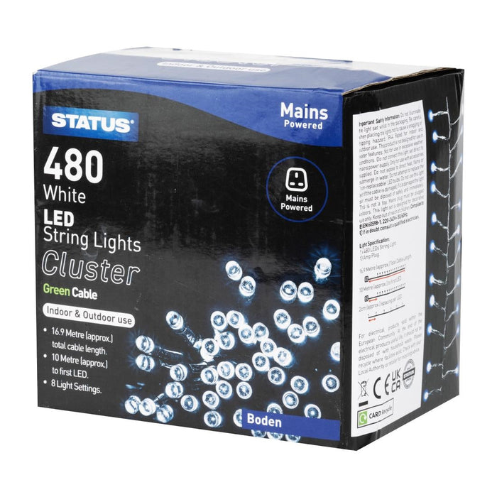 Status Boden 480 Cool White LED Indoor/Outdoor String Lights Status