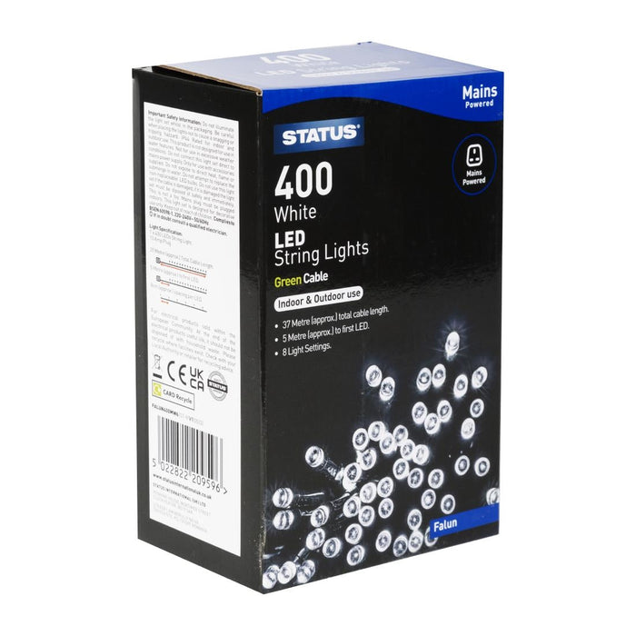 Status Falun 400 Cool White LED Indoor/Outdoor String Lights Status