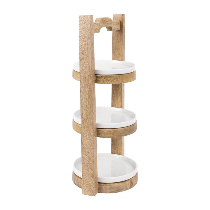 Olympia 3-Tier Stand Mango Wood for 150mm Plates Olympia