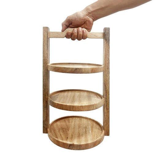 Olympia 3-Tier Stand Mango Wood for 200mm Plates Olympia