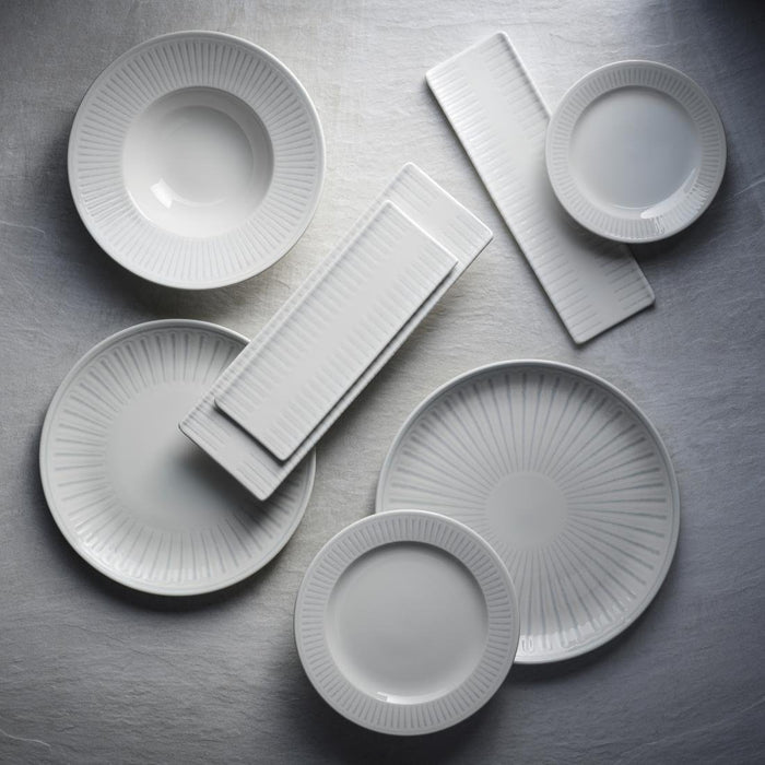 Churchill Era Grey Chefs Oblong Plates 298x152mm (12 Pack) Churchill Super Vitrified