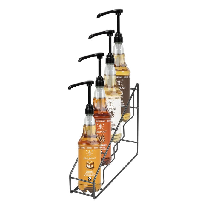 Olympia Syrup Bottle Stand Black Wire 400x105x320mm Olympia