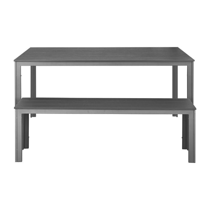 Bolero Valletta Grey Slatted Outdoor Table 1560mm Bolero