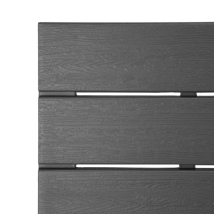 Bolero Valletta Grey Slatted Outdoor Table 780mm Bolero