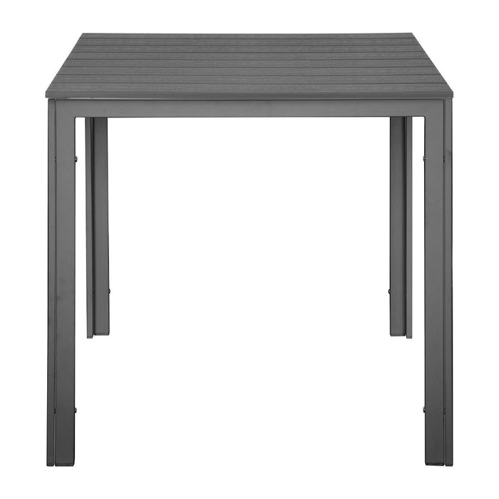 Bolero Valletta Grey Slatted Outdoor Table 780mm Bolero